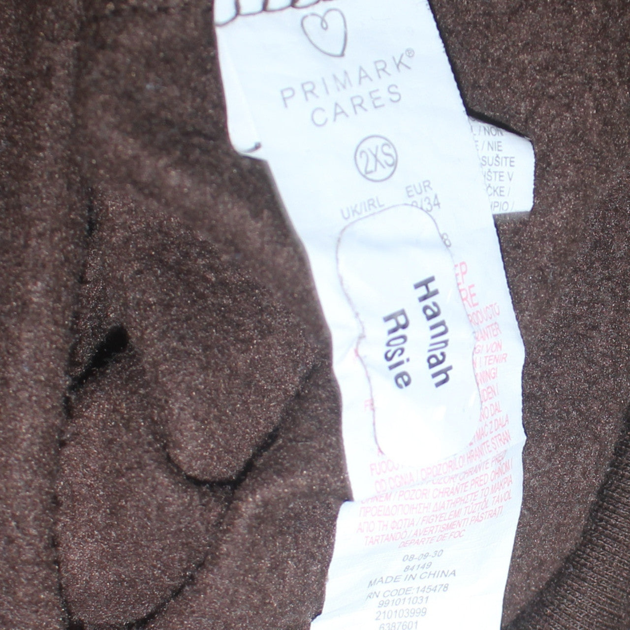 Disney Primark Cares Women Brown 2XS Bambi Pullover Sweatshirt