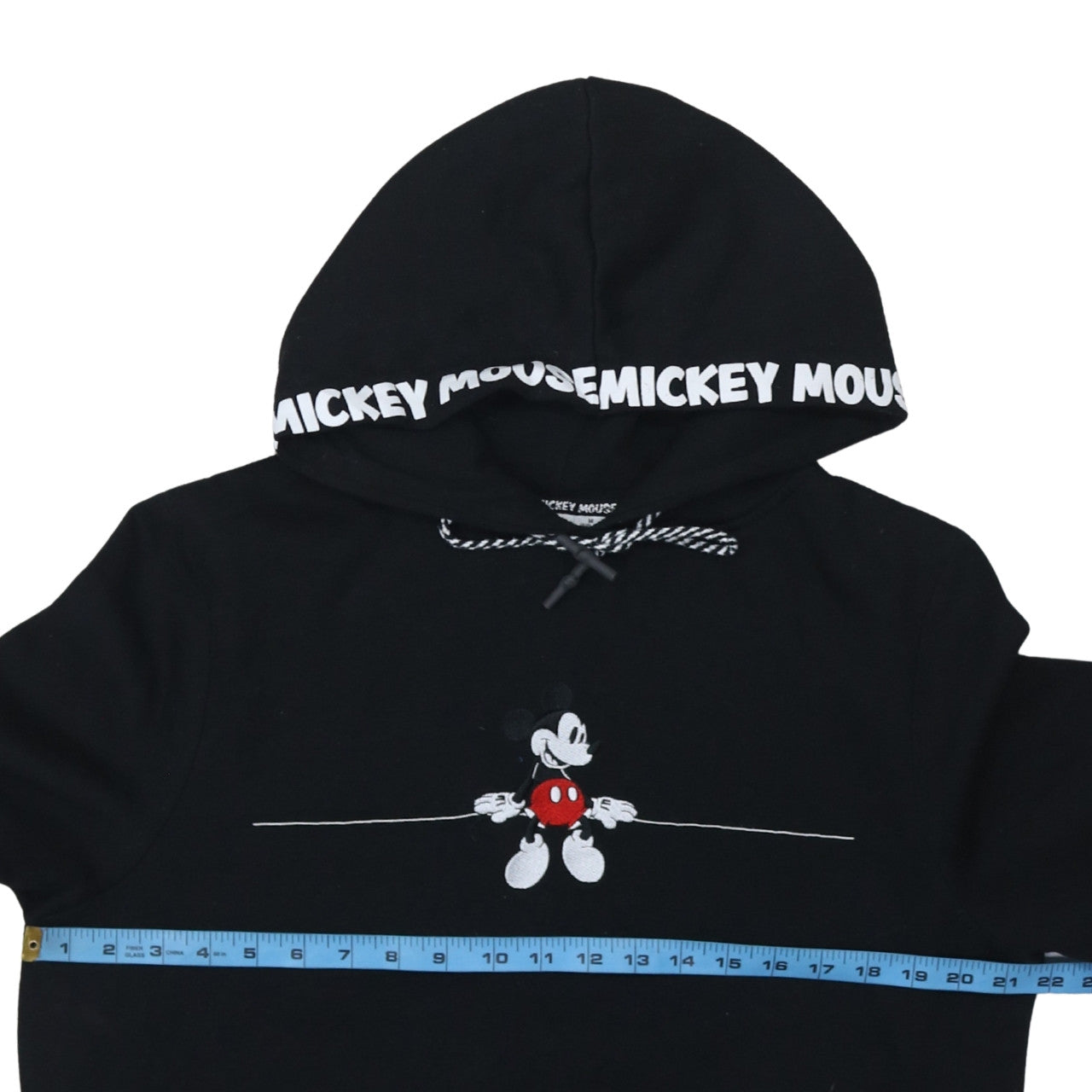 Disney Women Black Mickey Mouse Pullover Hoodie Size M 12/14