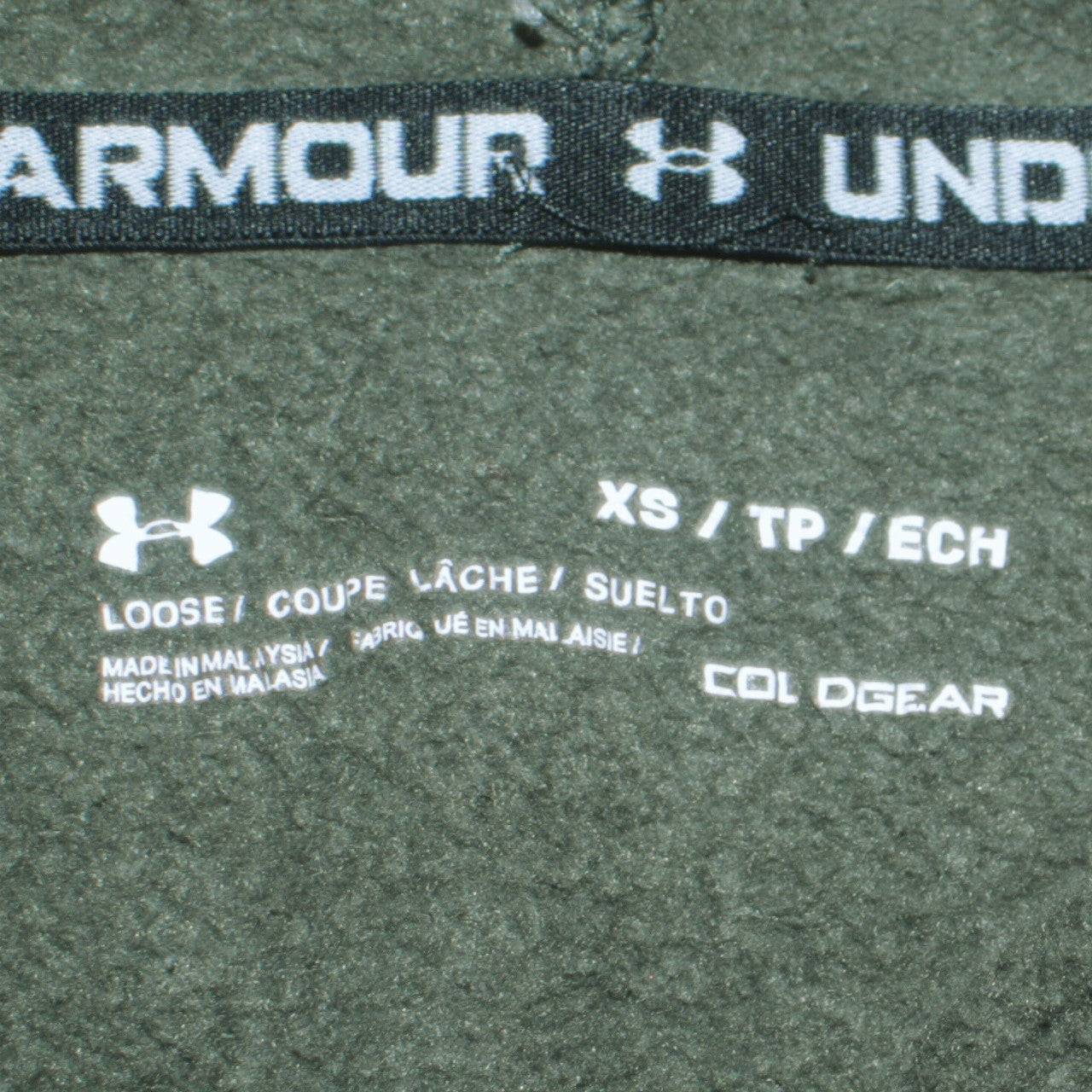 Under Armour Men's Green XS Pullover Hoodie ColdGear Fleece