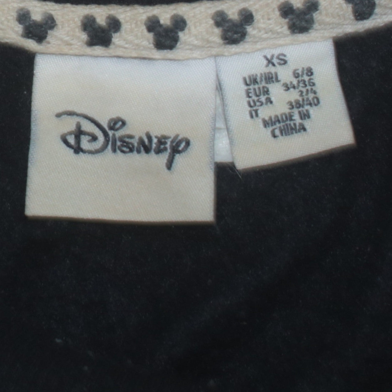 Disney Women's Black XS Pullover Sweatshirt with Mickey Print