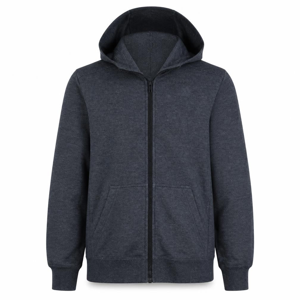 Adidas Men's Grey Full Zip Hoodie Size S Sport Essentials