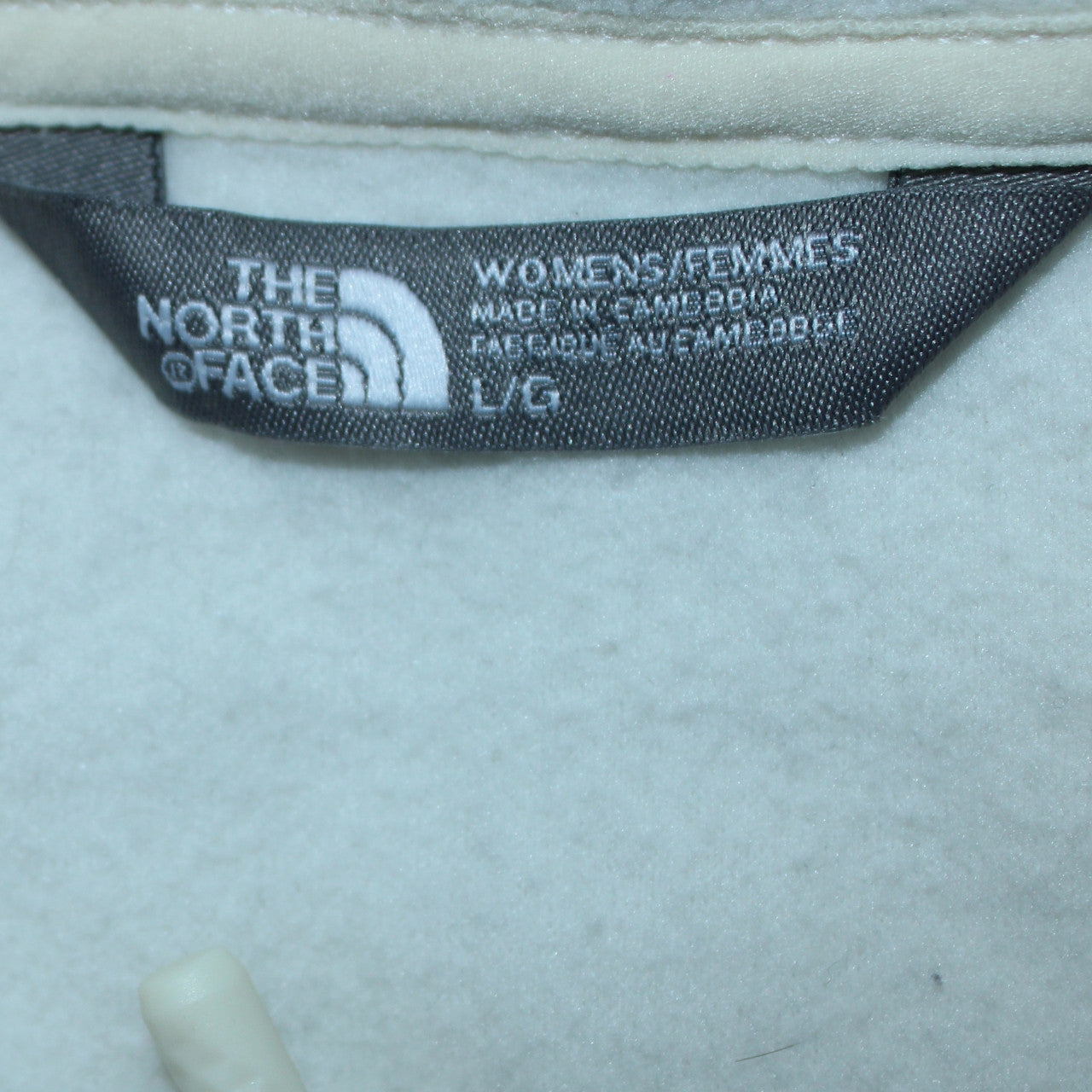 The North Face Women's White Fleece Pullover Sweatshirt L 1/4 Zip