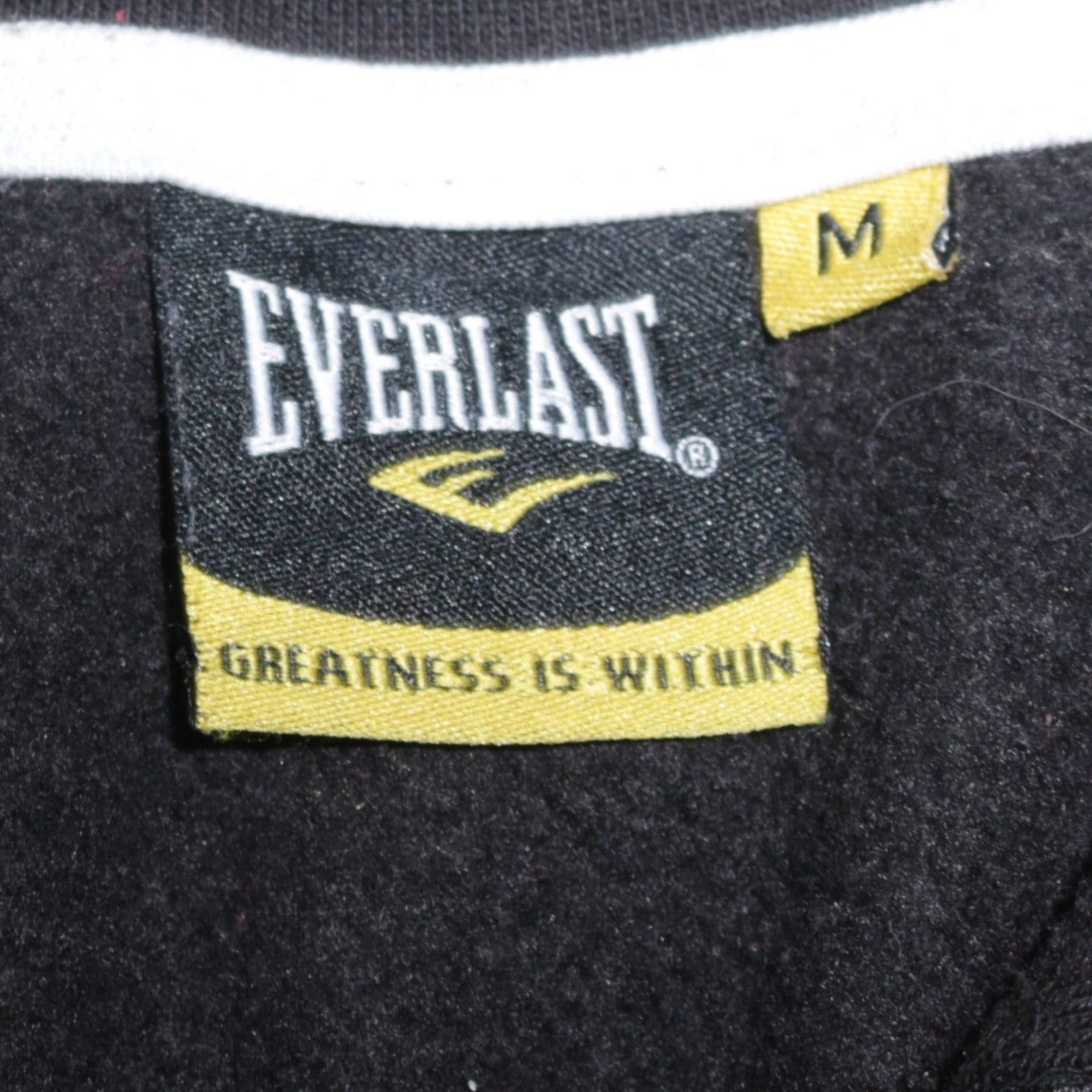 Everlast Men's Black Pullover Hoodie M Sports Fleece Sweatshirt