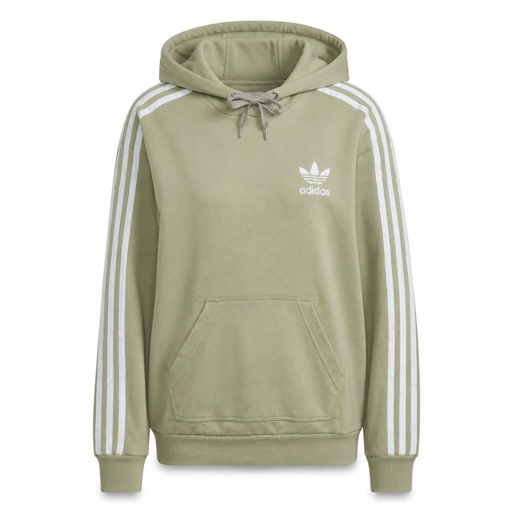 Adidas Women Beige Hoodie Size 12 Pullover Hooded Sweatshirt