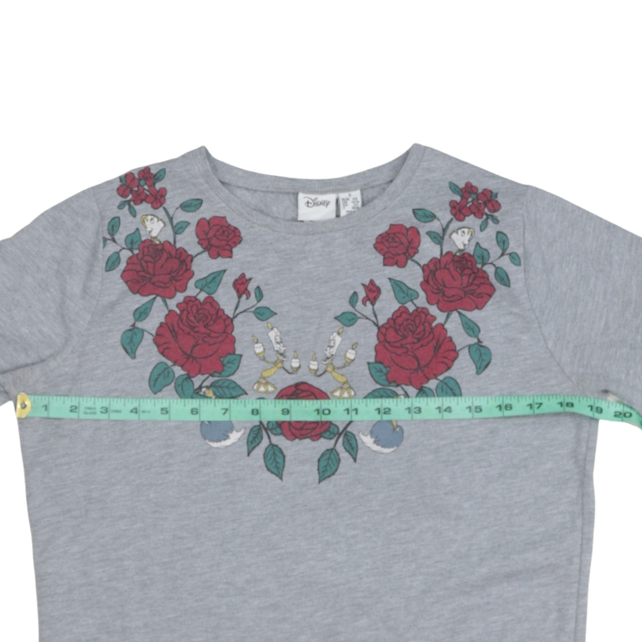 Disney Women’s Grey Beauty and the Beast Floral Sweatshirt Small