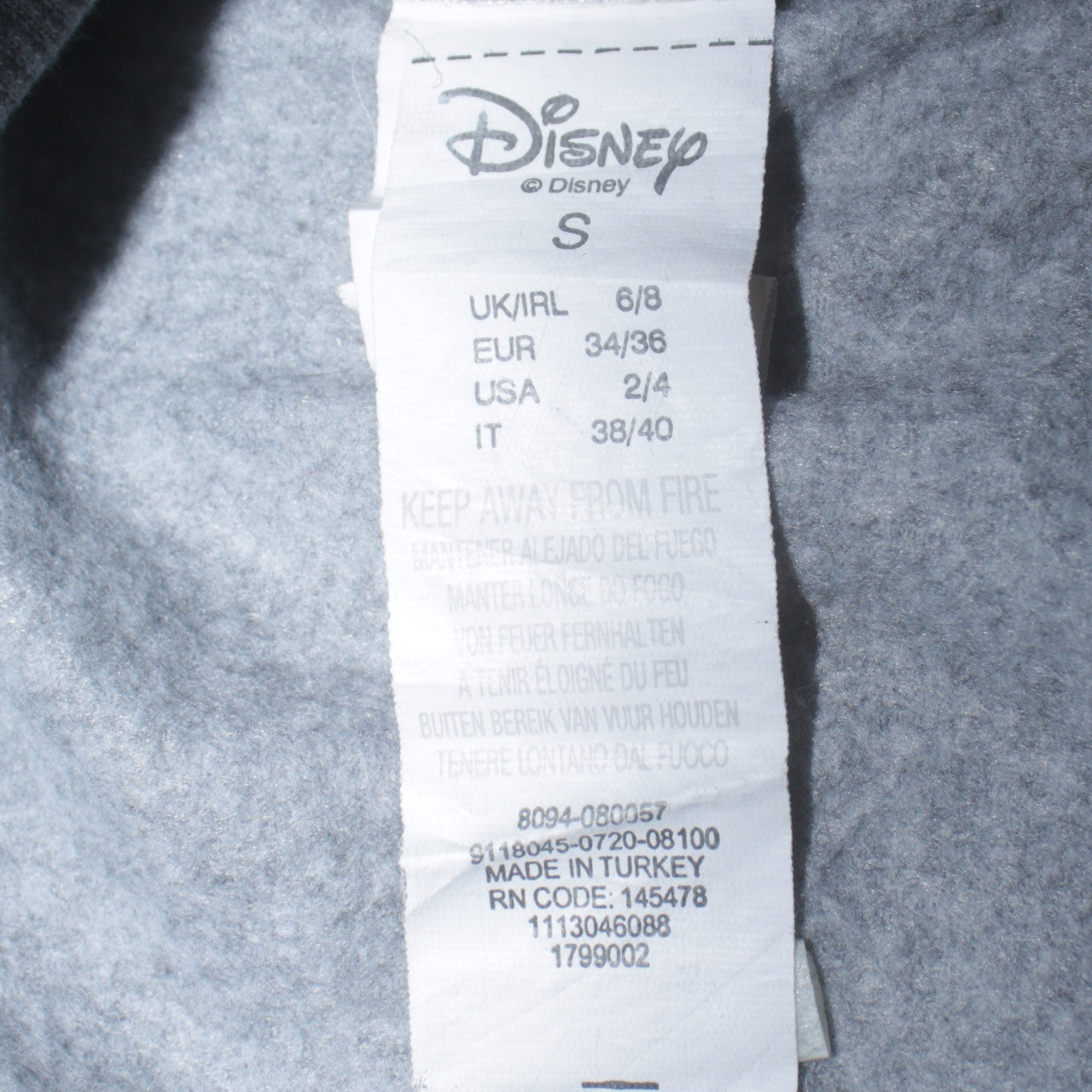 Disney Women’s Grey Beauty and the Beast Floral Sweatshirt Small