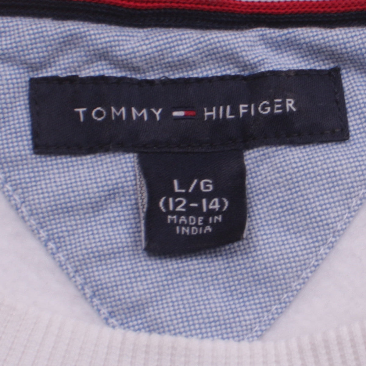 Tommy Hilfiger Boys White Logo Pullover Sweatshirt 12-14 Years