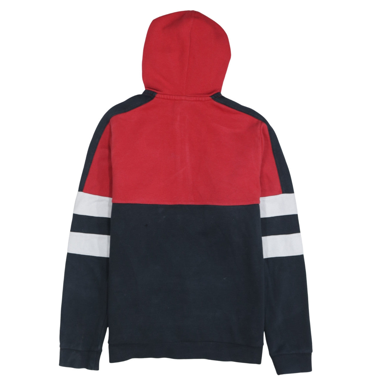 Nike Boys Red Navy Colourblock 1/4 Zip Hoodie XL 13-15 Years Cotton Blend