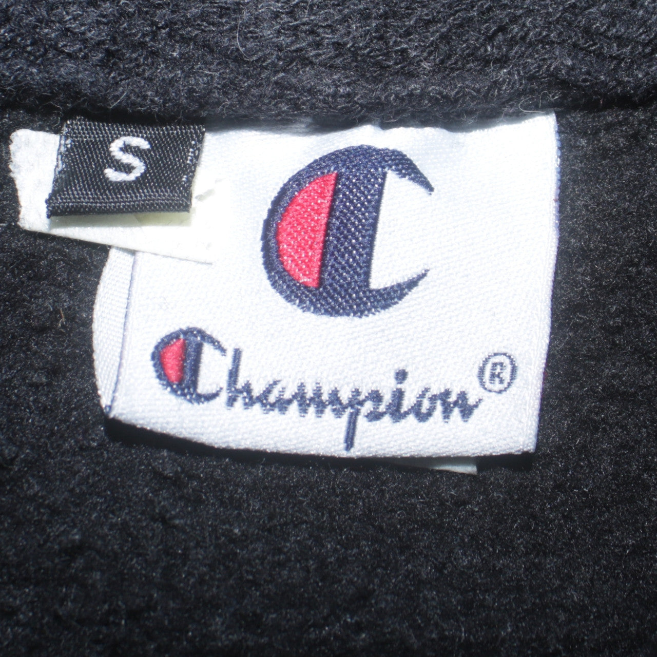 Champion Men's Black Small Pullover Hoodie Embroidered Logo Fleece