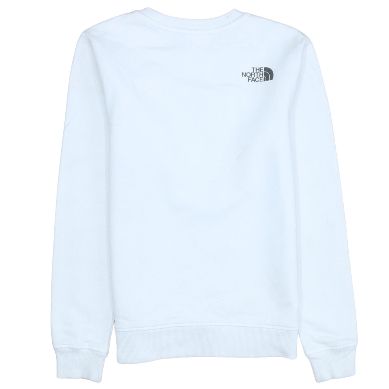 The North Face Boys White Pullover Sweatshirt L Graphic Print Crew Neck