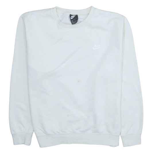 Nike Men's White XL Pullover Crew Neck Fleece Sweatshirt