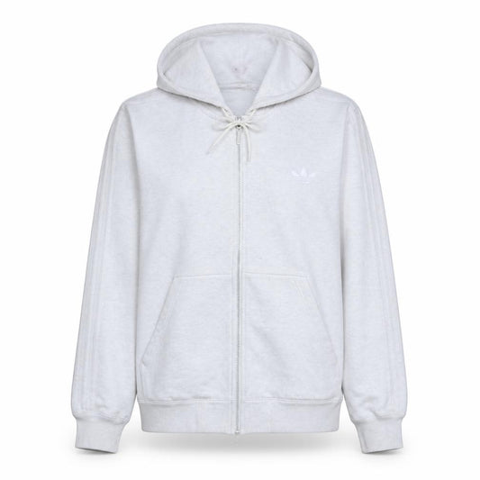 Adidas Womens Beige Full Zip Hoodie XL Cotton Blend Classic Logo