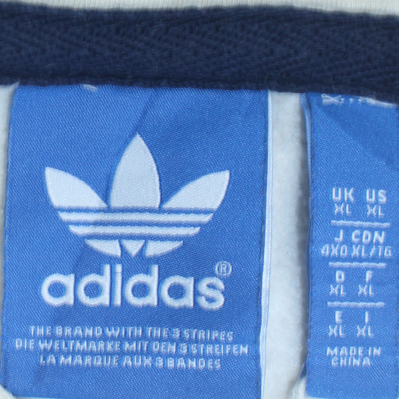 Adidas Womens Beige Full Zip Hoodie XL Cotton Blend Classic Logo