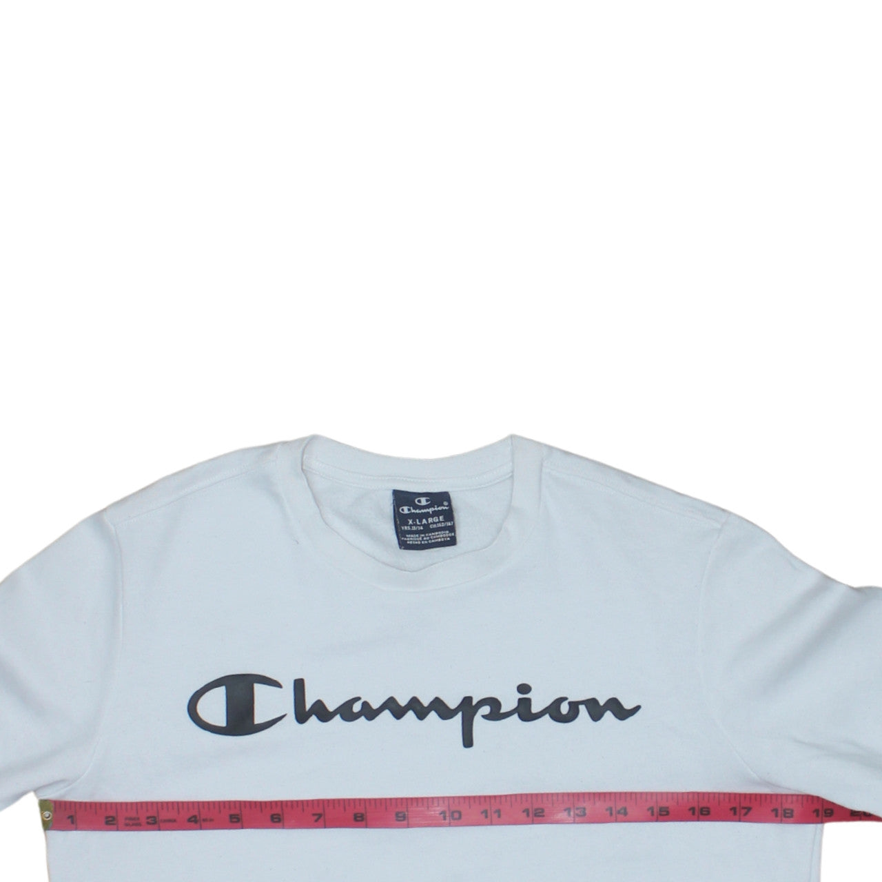 Champion Boys White Graphic Logo Pullover Sweatshirt 13-14 Years
