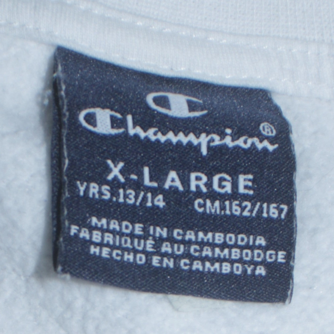 Champion Boys White Graphic Logo Pullover Sweatshirt 13-14 Years