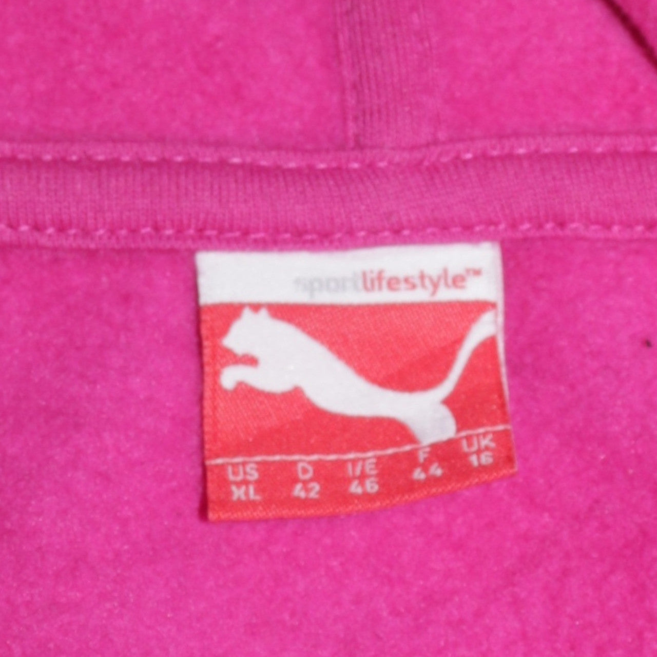 Puma Women’s Pink Pullover Hoodie Size 16 Cotton Blend Casual