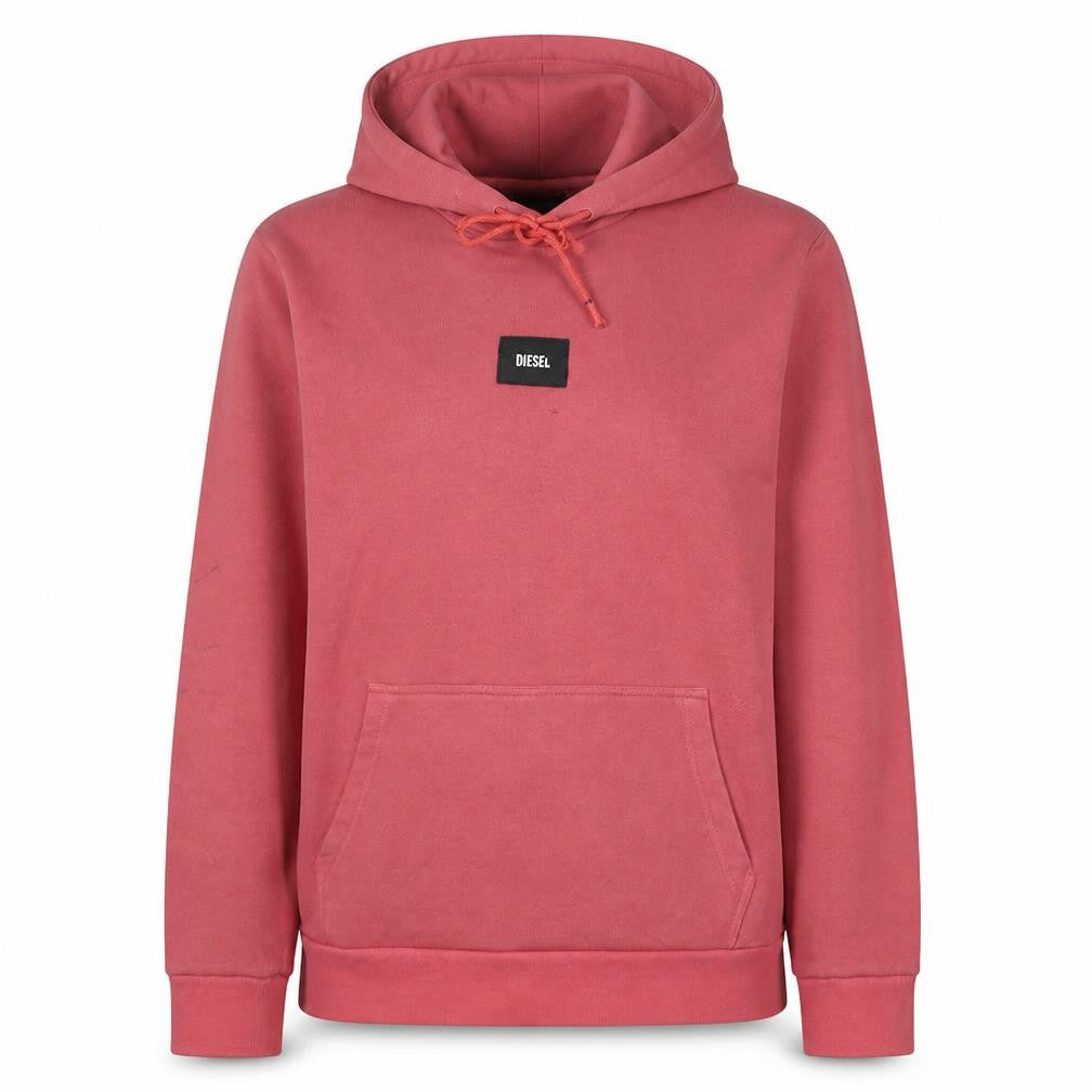 Diesel Womens Pink Pullover Hoodie Small Cotton Blend Casual