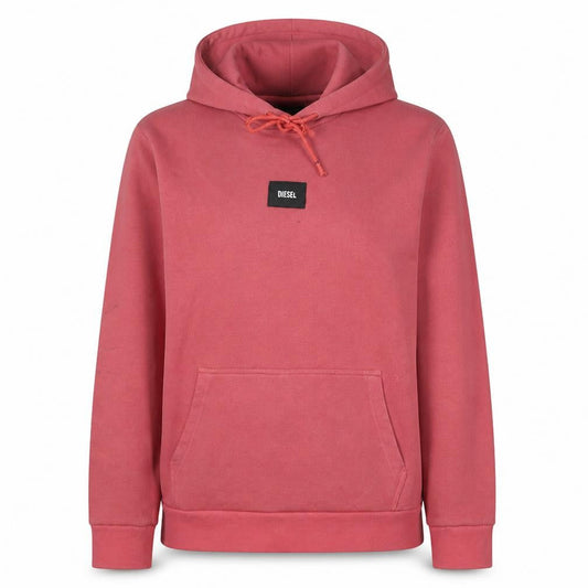 Diesel Womens Pink Pullover Hoodie Small Cotton Blend Casual