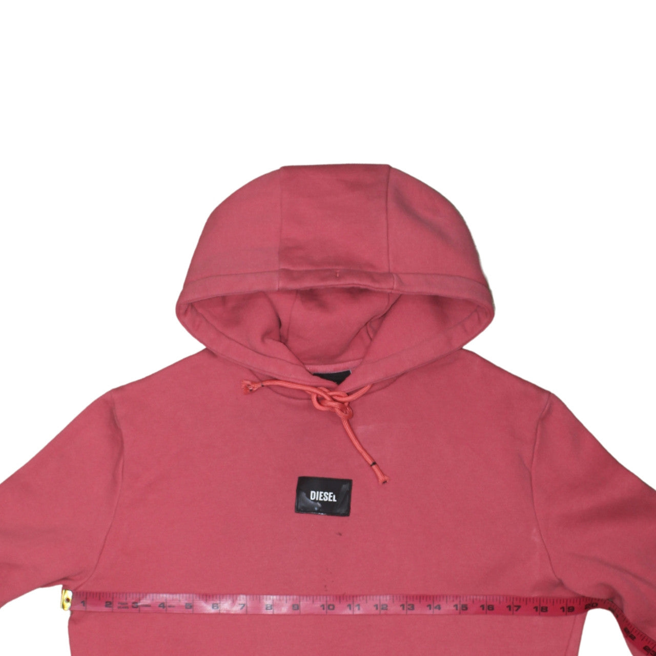Diesel Womens Pink Pullover Hoodie Small Cotton Blend Casual