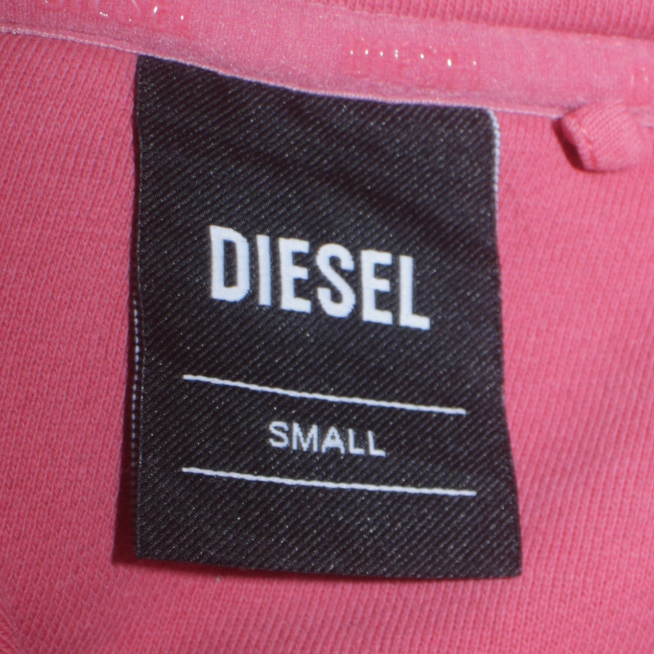 Diesel Womens Pink Pullover Hoodie Small Cotton Blend Casual
