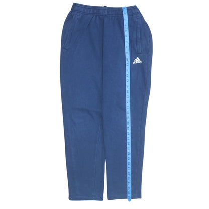 Back view of Adidas Men's Blue Regular Fit Fleece Sweatpants L