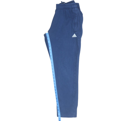 Close-up detail of Adidas Men's Blue Regular Fit Fleece Sweatpants L