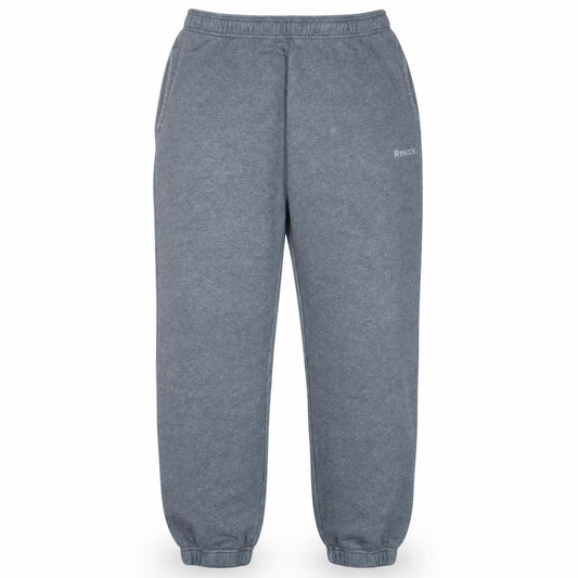Reebok Men's Grey Fleece Sweatpants L Regular Fit Casual Trousers