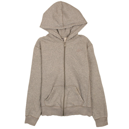 Nike Womens Grey Full Zip Hoodie Size L (12-14) Sportswear