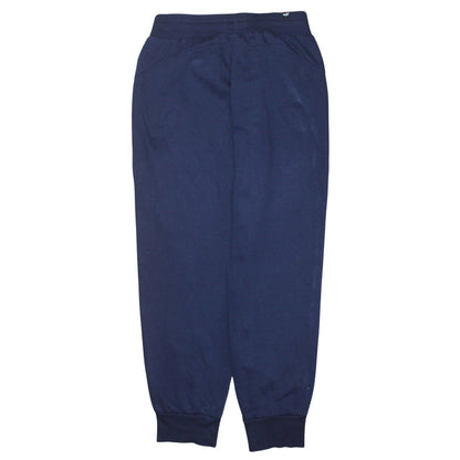 Brand and care label for Puma Men's Blue Cotton Blend Sweatpants, size S, Regular Fit