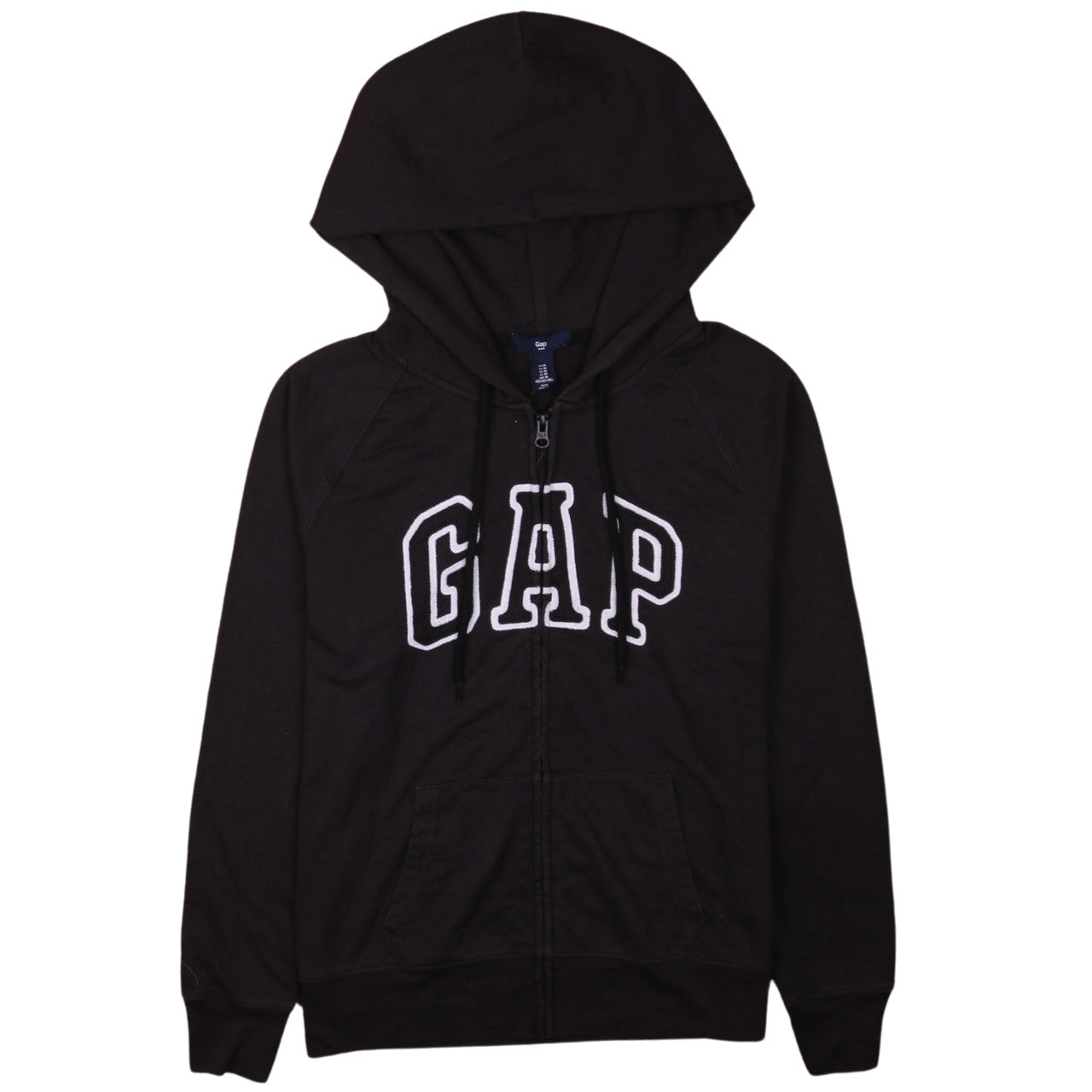 GAP Womens Black Full Zip Hoodie Medium Cotton Blend Casual