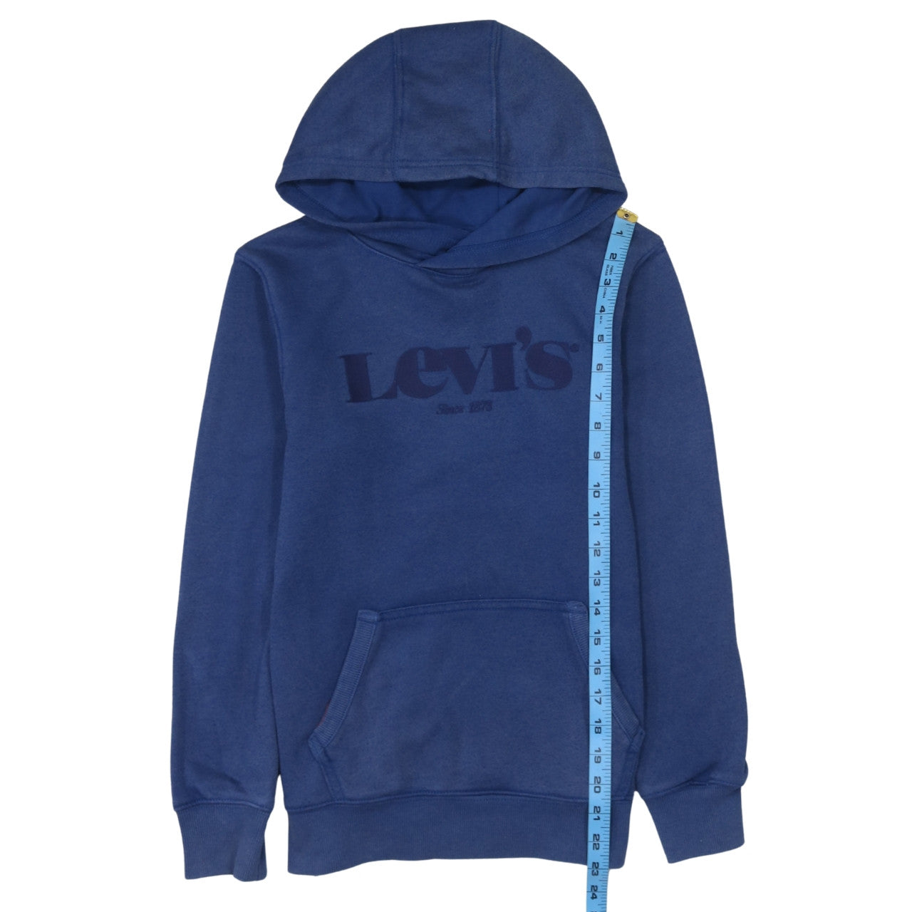 Levi's Boys Blue Pullover Hoodie 14 Years Cotton Blend Logo Design