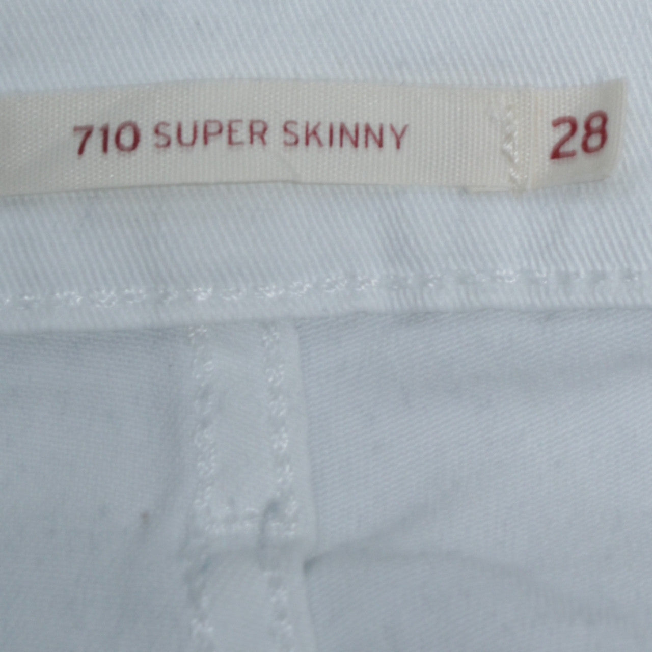 Levi's Womens White 710 Super Skinny Stretch Jeans Size 28