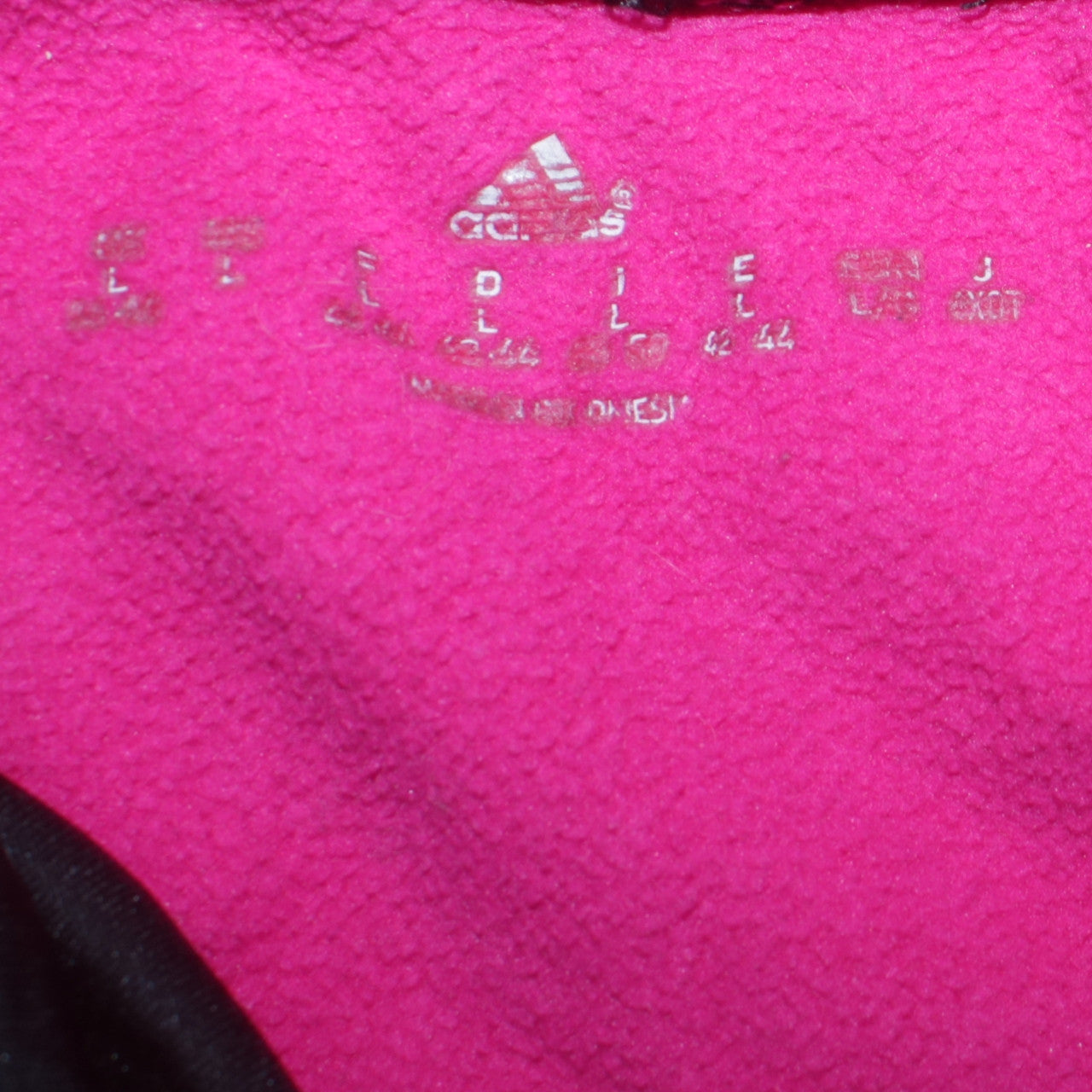 Adidas Girls Pink Pullover Hoodie Size L Fleece Lined Sportswear