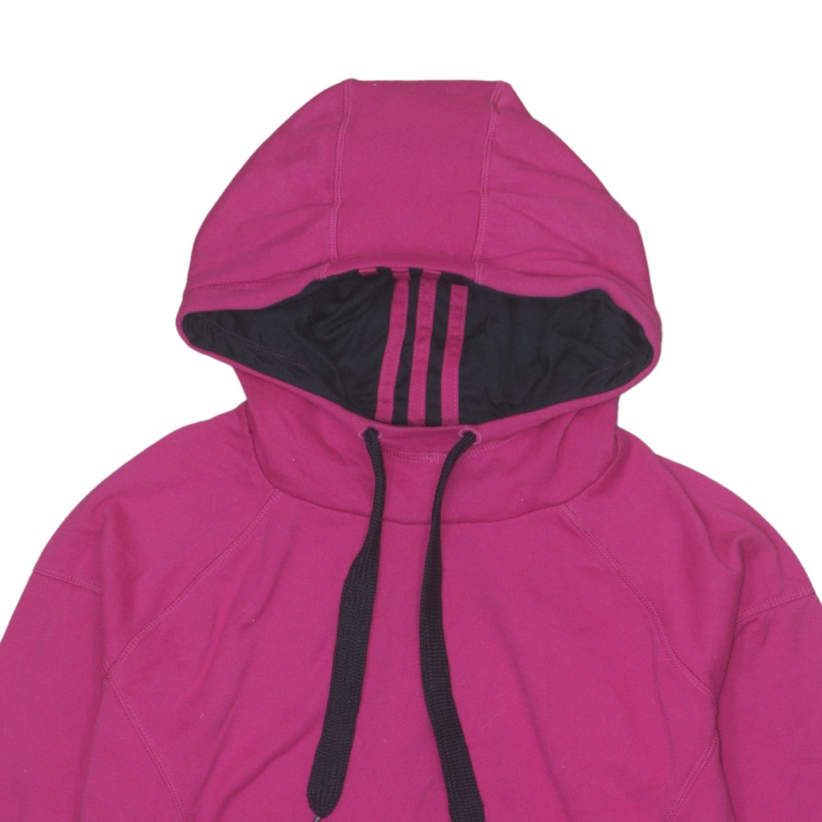 Adidas Girls Pink Pullover Hoodie Size L Fleece Lined Sportswear