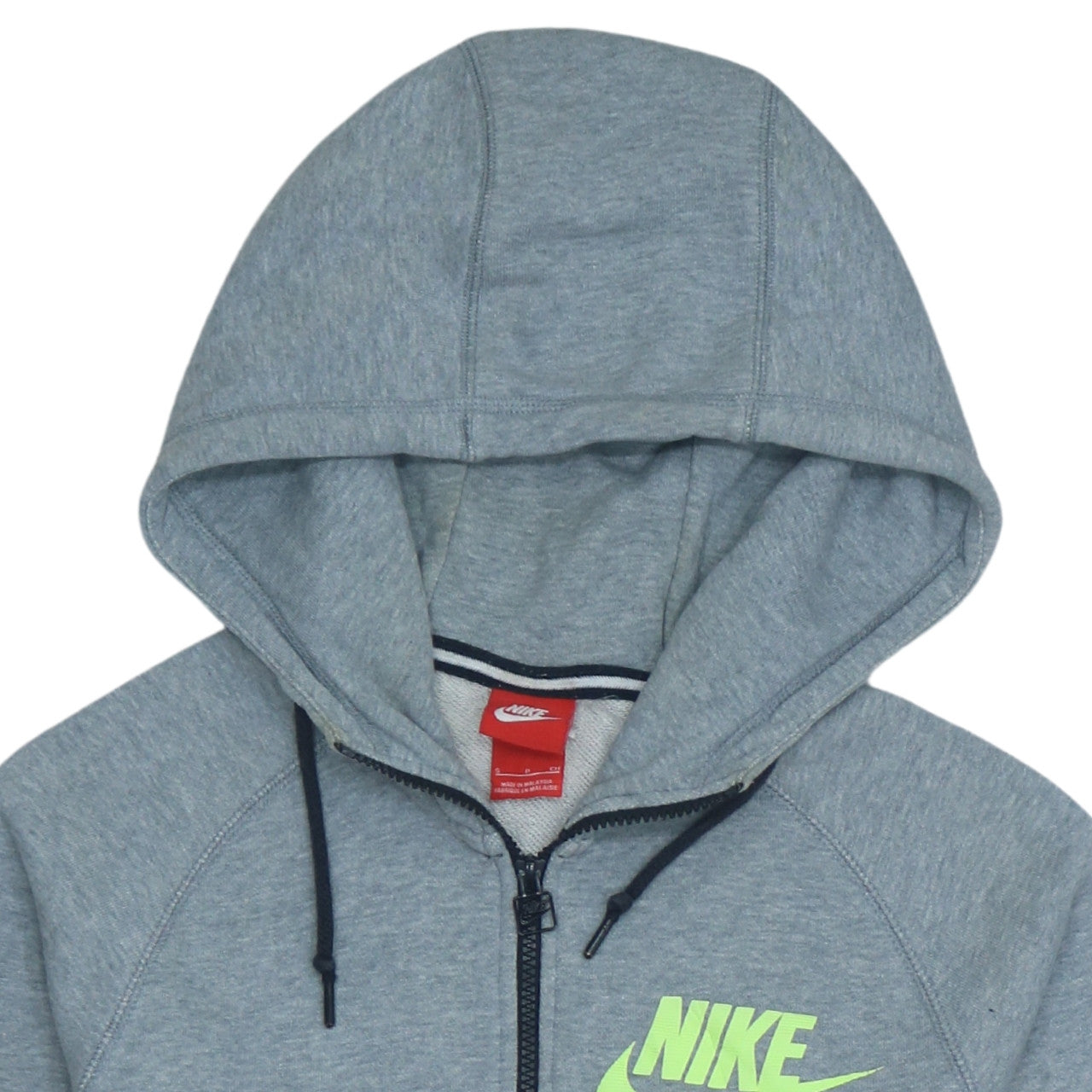Nike Air Men's Grey Full Zip Hoodie S Sportswear Fleece