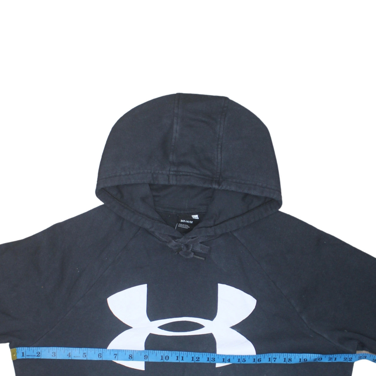 Under Armour Men's Black Pullover Hoodie Medium Fleece Logo Sportswear