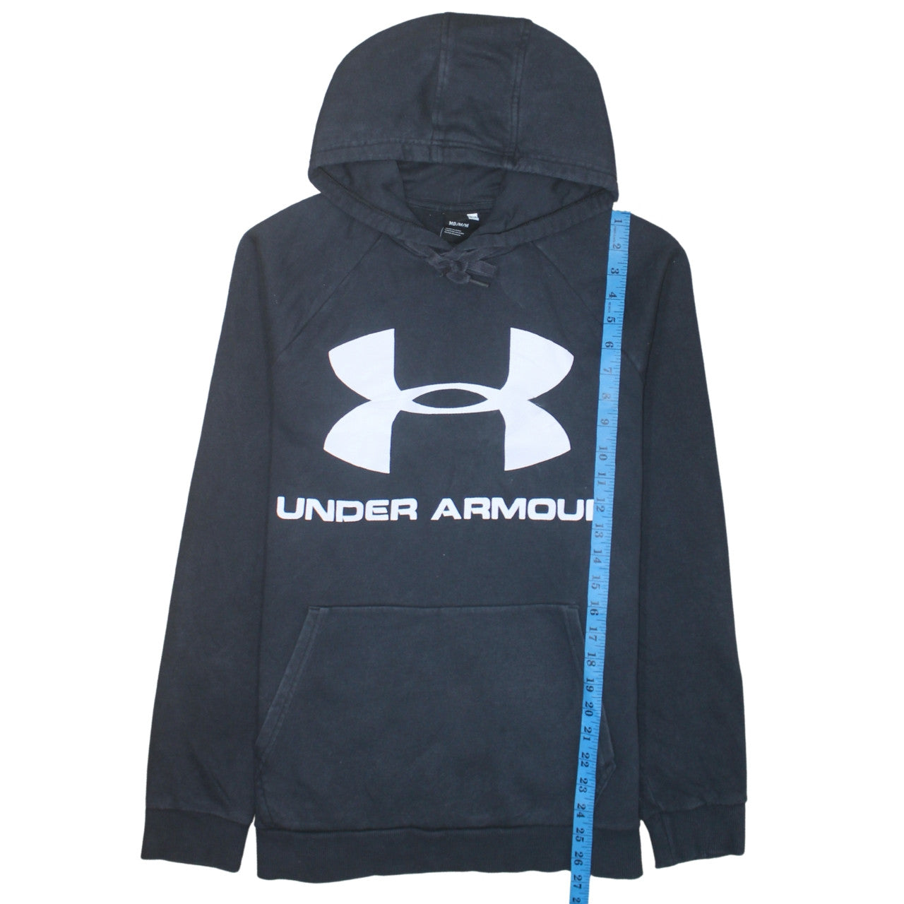 Under Armour Men's Black Pullover Hoodie Medium Fleece Logo Sportswear