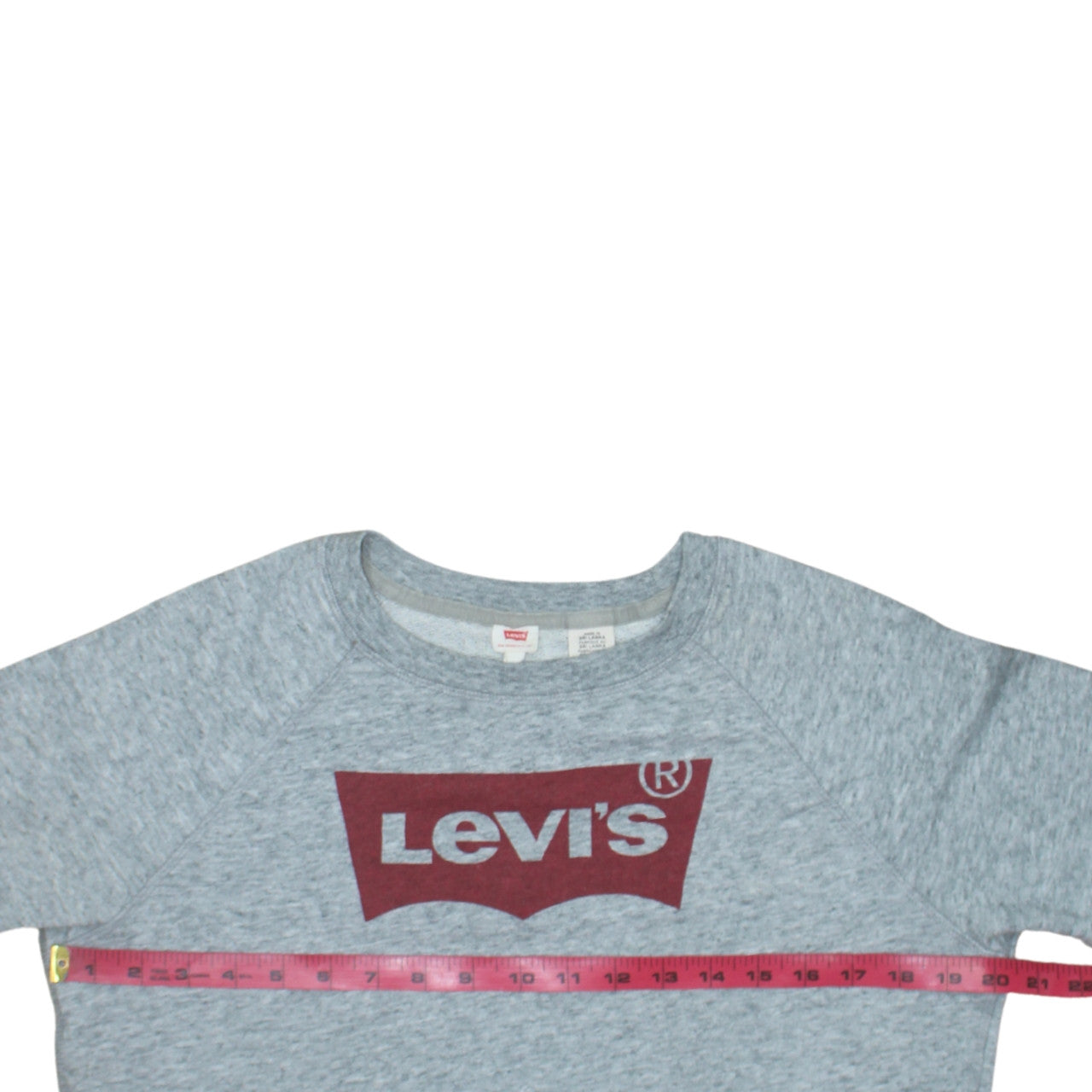 Levi's Boys Grey Logo Pullover Sweatshirt M Lightweight Crew Neck