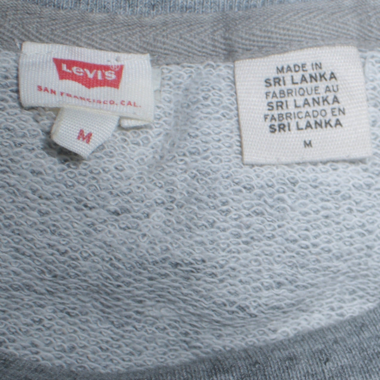 Levi's Boys Grey Logo Pullover Sweatshirt M Lightweight Crew Neck