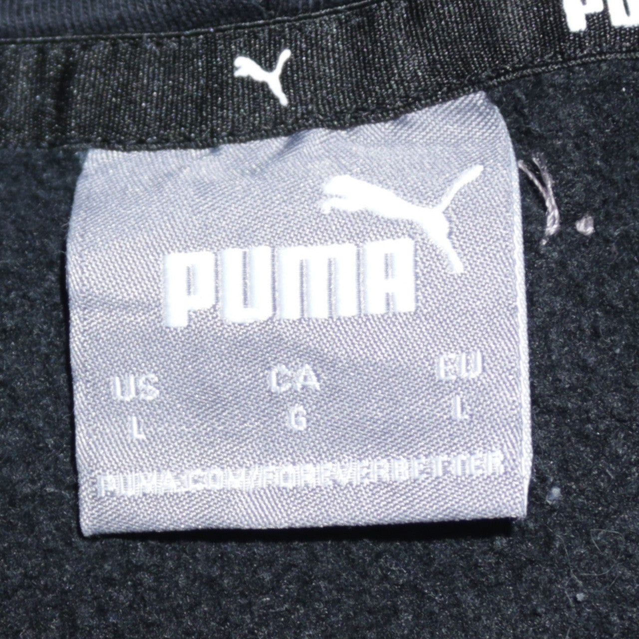 Puma Men's Black Pullover Hoodie L Fleece Sportswear
