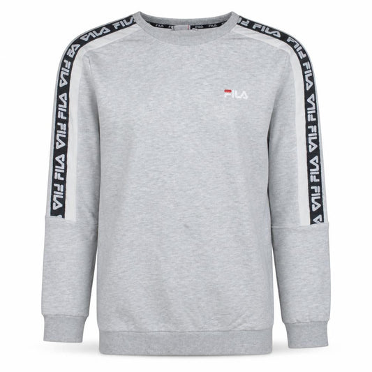 Fila Men’s Grey Logo Tape Crew Neck Sweatshirt M