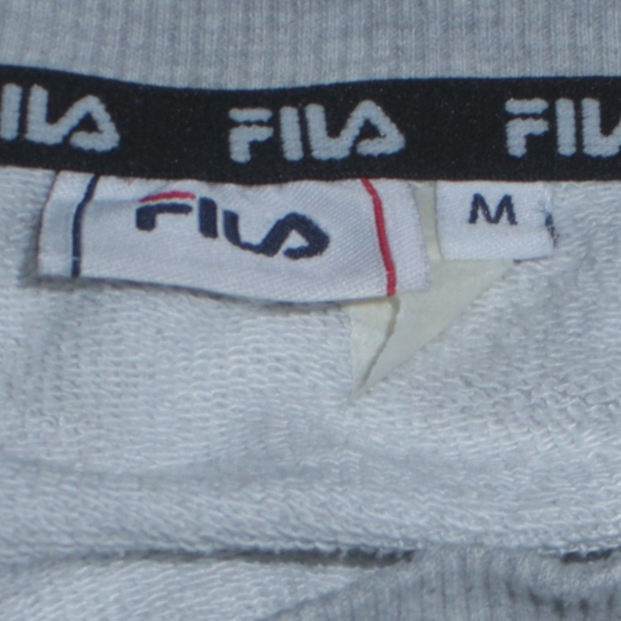 Fila Men’s Grey Logo Tape Crew Neck Sweatshirt M