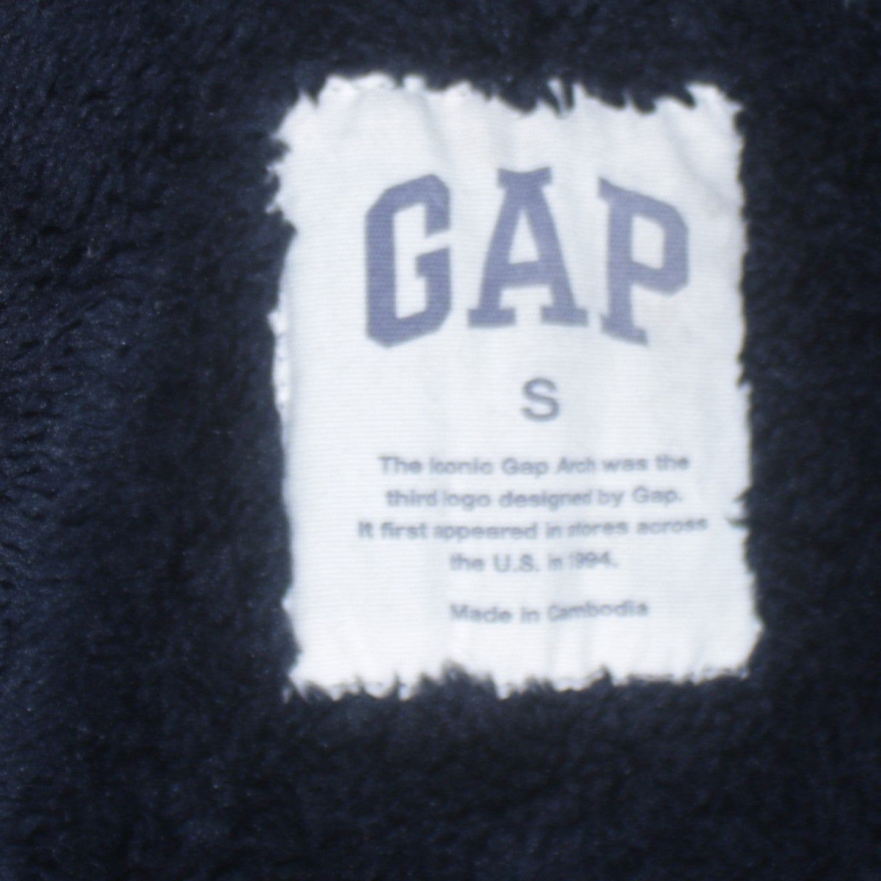 GAP Men's Blue Full Zip Fleece Lined Hoodie Size S