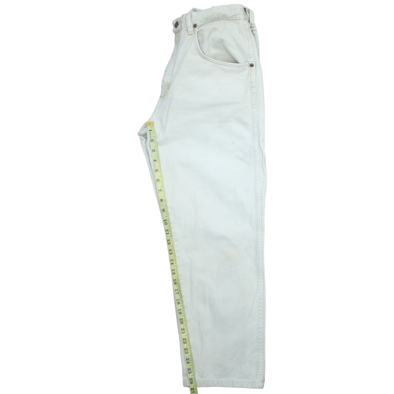 Wrangler Men's White Straight Leg Denim Jeans 34x30 Cotton Vintage