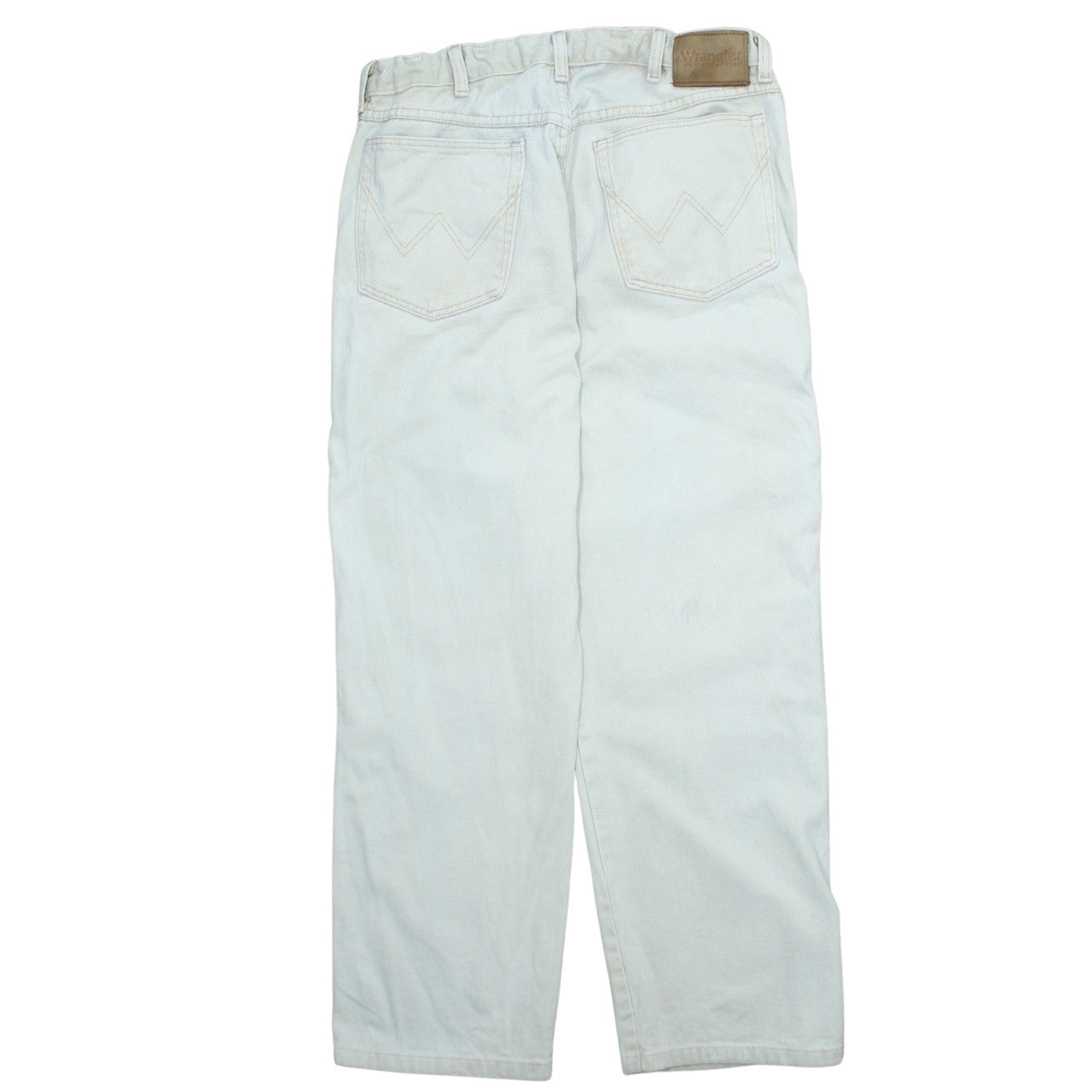 Wrangler Men's White Straight Leg Denim Jeans 34x30 Cotton Vintage
