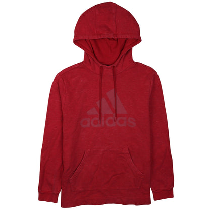 Additional front view of Adidas Women Red Pullover Hoodie Medium Cotton Blend Casual