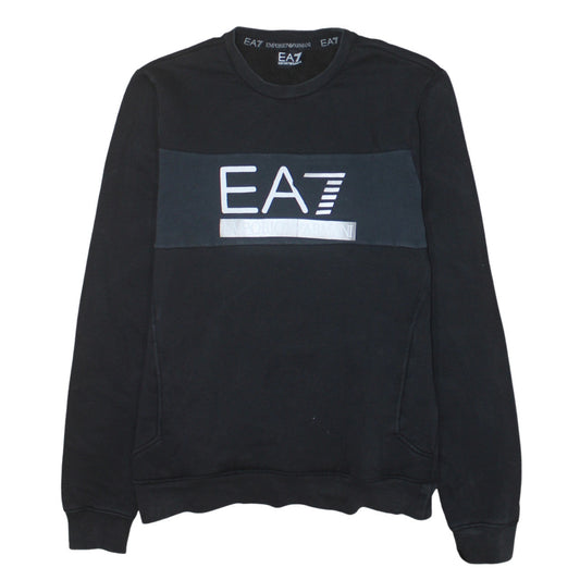 Emporio Armani EA7 Men's Black Logo Sweatshirt M Pullover