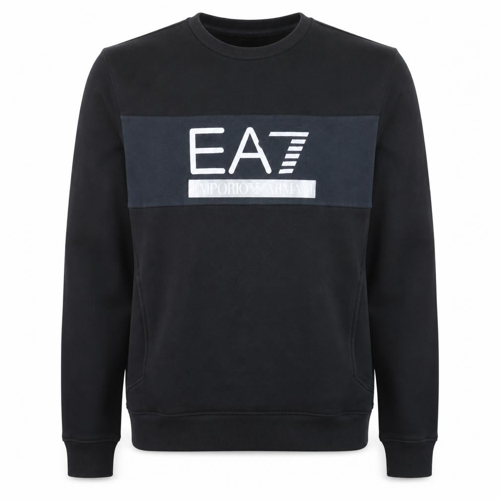 Emporio Armani EA7 Men's Black Logo Sweatshirt M Pullover