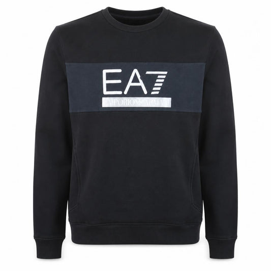 Emporio Armani EA7 Men's Black Logo Sweatshirt M Pullover
