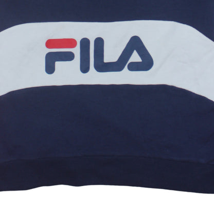 Additional view of Fila women’s navy red colourblock crew neck sweatshirt, size S